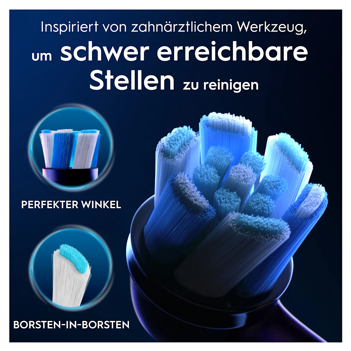 iO3 Bundle: Oral-B iO Series 3 Matt Black mit 2 Ultimative Reinigung Aufsteckbürsten