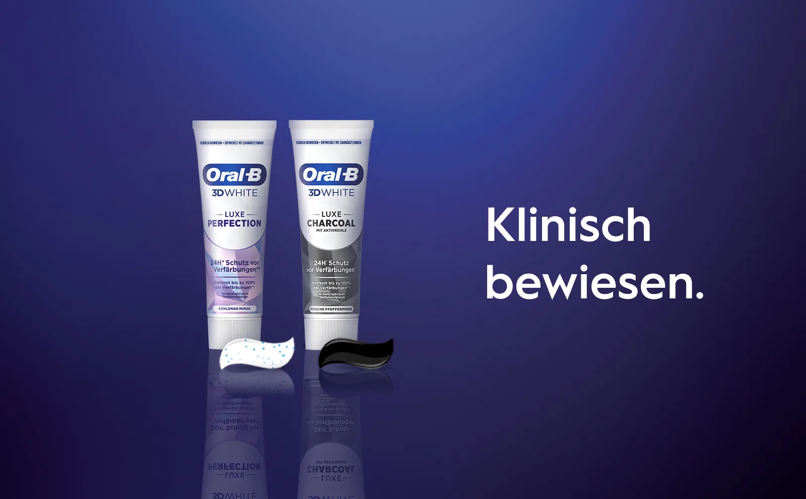 Oral-B 3D White Luxe Perfection Whitening Zahnpasta, Kühlende Minze, 75ml 