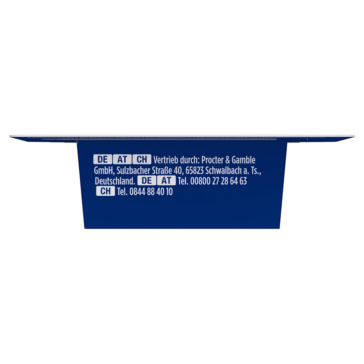 Oral-B Essential Zahnseide Verpackung, die den Hinweis "Entfernt Plaque an Stellen, die eine Zahnbürste nicht erreicht" hervorhebt.