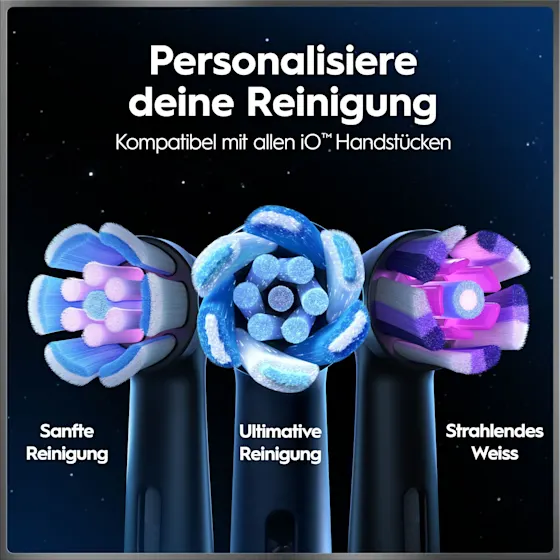 Oral-B iO 10 Ultimate Zahnbürste, mit Verpackung, Lade-Reise-Etui und dem Hinweis Oral-B's beste Zahnbürste.