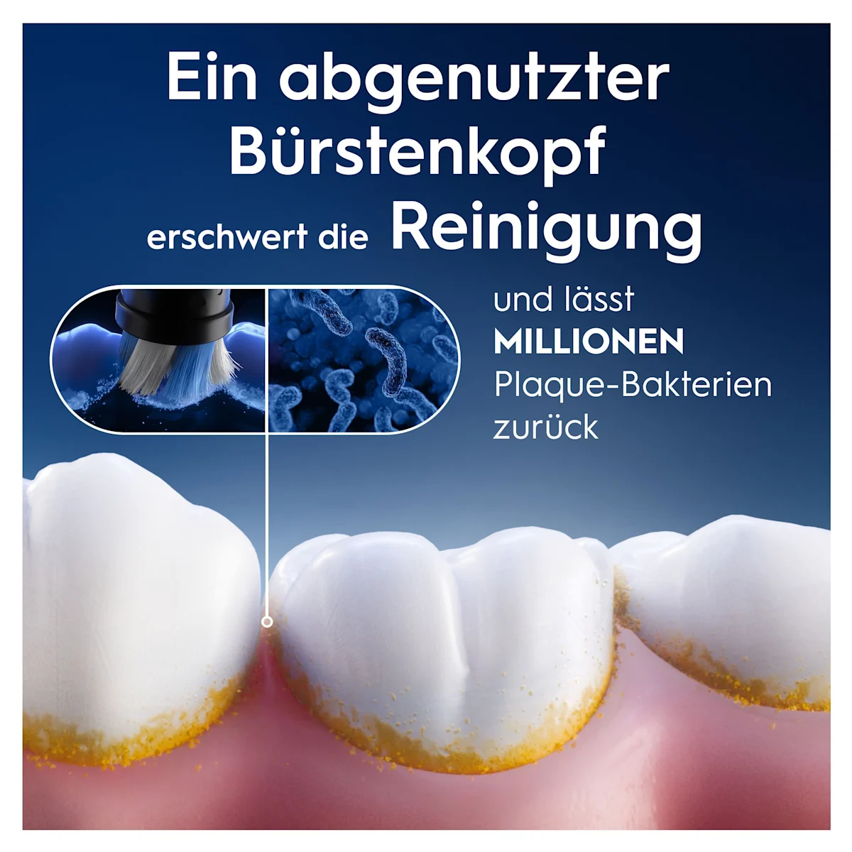 Oral-B iO Aufsteckbürsten, Verpackung mit dem Hinweis "Ultimative Reinigung" und 2 Bürsten.