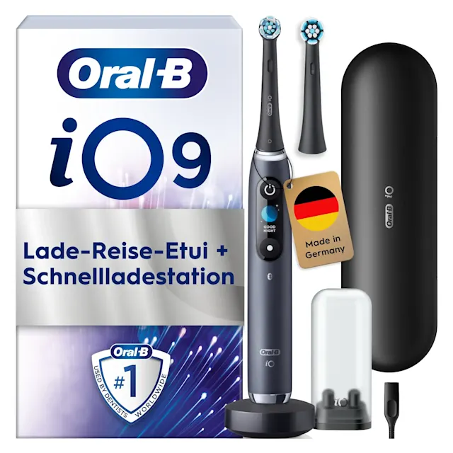 Oral-B iO Series 9 Elektrische Zahnbürste, Lade-Reiseetui