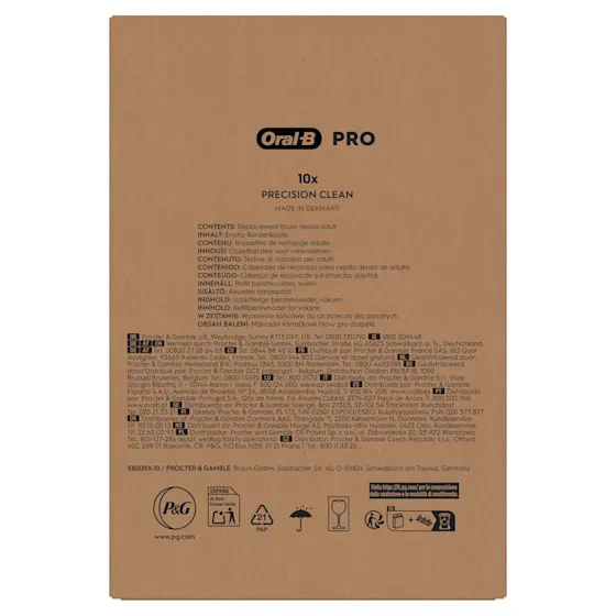 Oral-B PRO Precision Clean Aufsteckbürsten Vorteilspack mit 10 Stück.