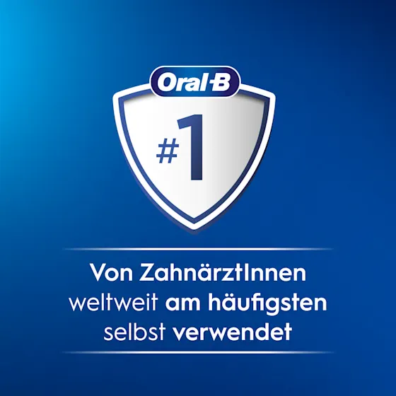 Oral-B Essential Zahnseide Verpackung, die den Hinweis "Entfernt Plaque an Stellen, die eine Zahnbürste nicht erreicht" hervorhebt.