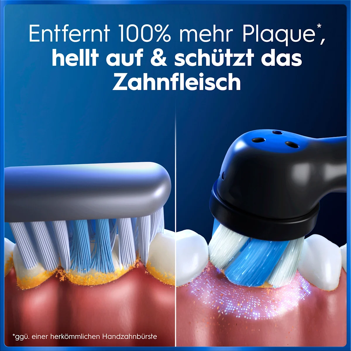 Oral-B iO5 Zahnbürste e mit Verpackung, die 5 Putzmodi für eine personalisierte Reinigung hervorhebt.