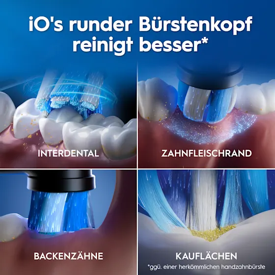 iO3 Bundle: Oral-B iO Series 3 Matt Black mit 2 Ultimative Reinigung Aufsteckbürsten