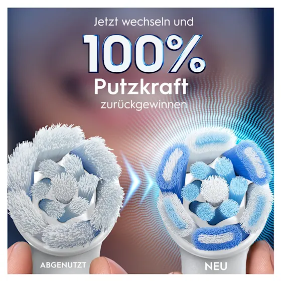 Oral-B iO Aufsteckbürsten, Verpackung mit dem Hinweis "Ultimative Reinigung" und 2 Bürsten.
