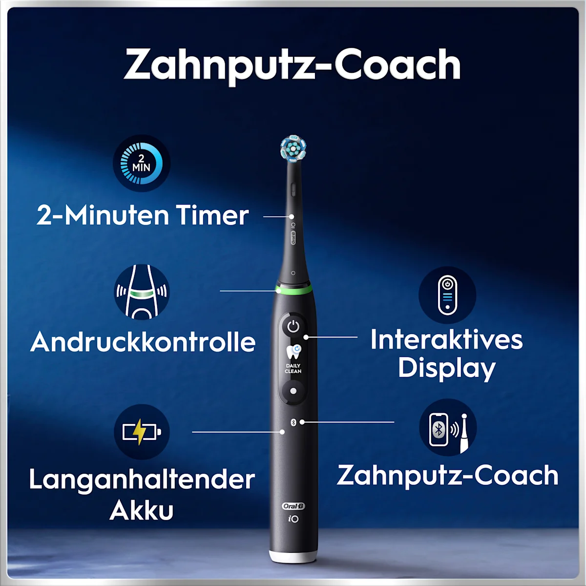 Oral-B iO Series 6 Black Lava mit Zahnseide Sticks