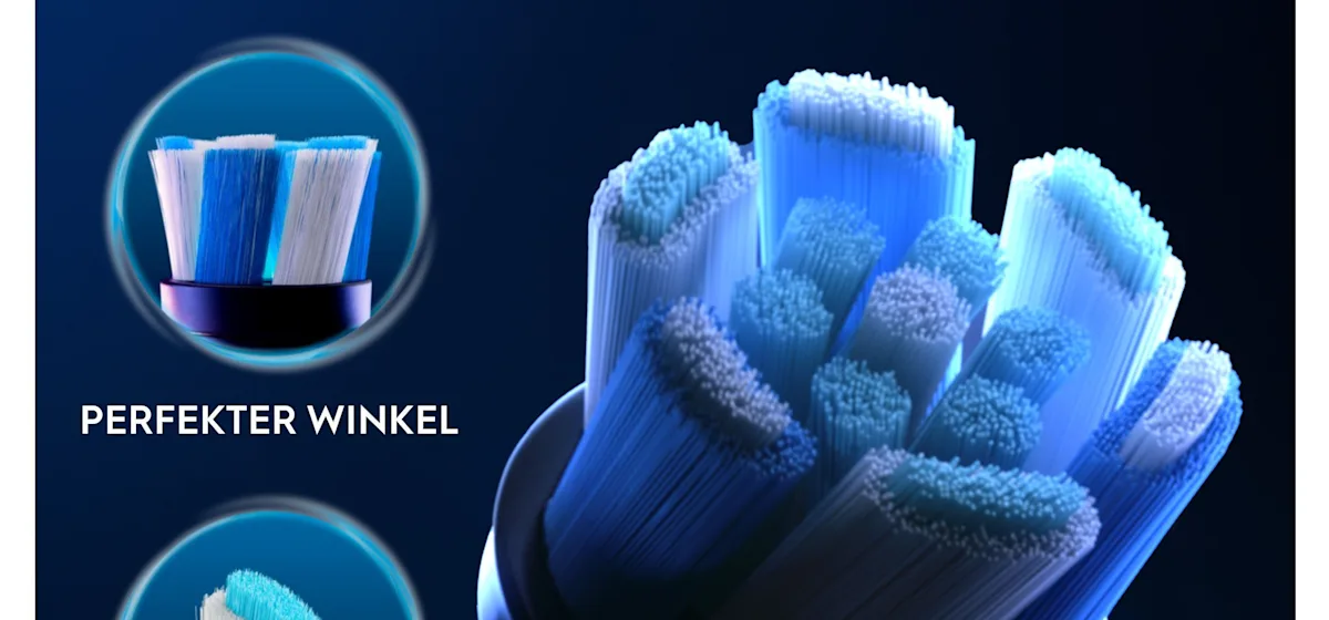 Oral-B iO Aufsteckbürsten, 6er-Packung, mit dem Hinweis "Ultimative Reinigung" auf der Verpackung.