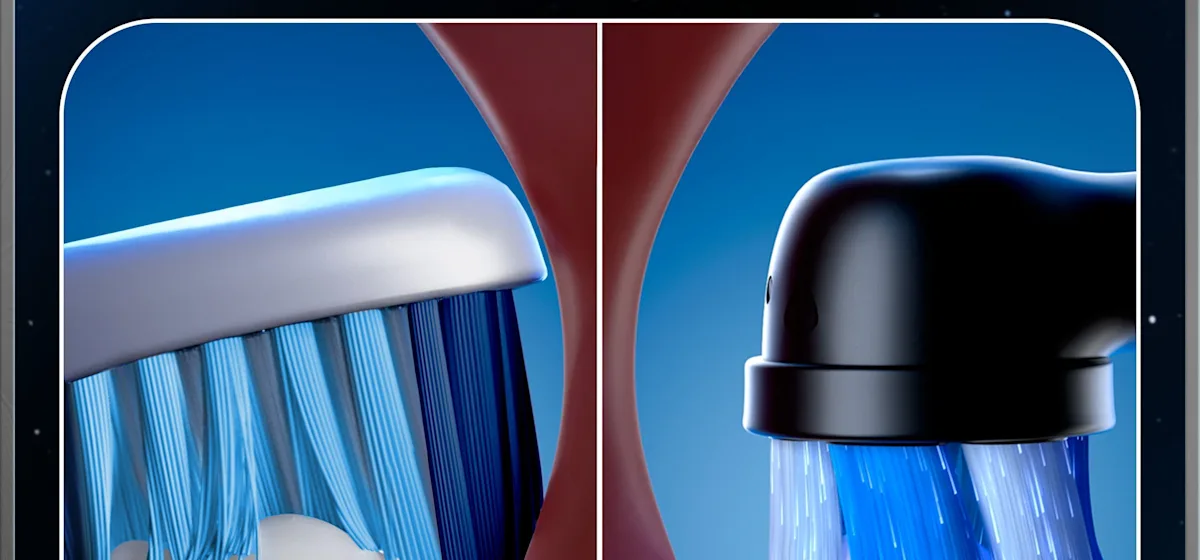 Oral-B iO 10 Ultimate Zahnbürste, mit Verpackung und Zubehör, hervorgehoben als Oral-B's beste Zahnbürste.