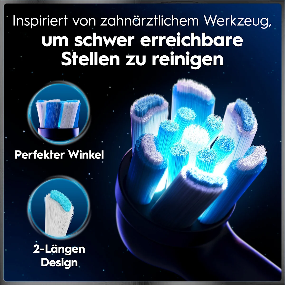Oral-B iO 10 Ultimate Zahnbürste, mit Verpackung, Lade-Reise-Etui und dem Hinweis Oral-B's beste Zahnbürste.