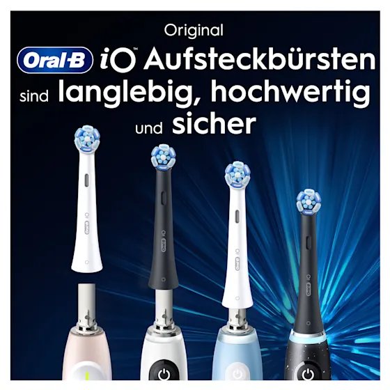 iO3 Bundle: Oral-B iO Series 3 Matt Black mit 2 Ultimative Reinigung Aufsteckbürsten