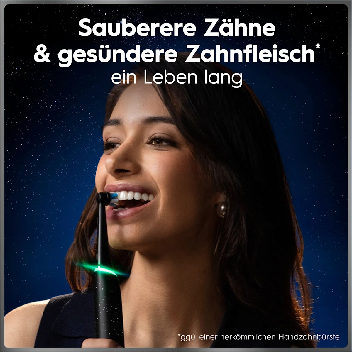 Oral-B iO 10 Ultimate Zahnbürste, mit Verpackung, Lade-Reise-Etui und dem Hinweis Oral-B's beste Zahnbürste.