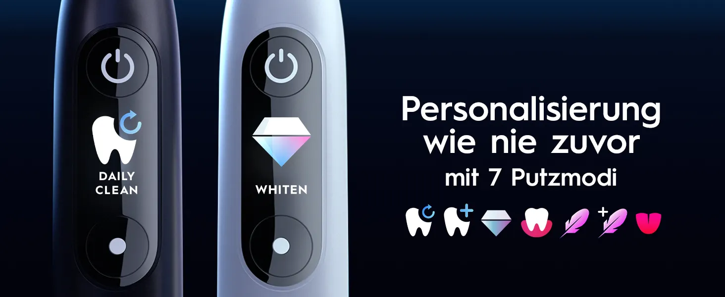 Oral-B iO Series 9 Duopack Elektrische Zahnbürste, Lade-Reiseetui, Black Onyx/Rose Quartz 