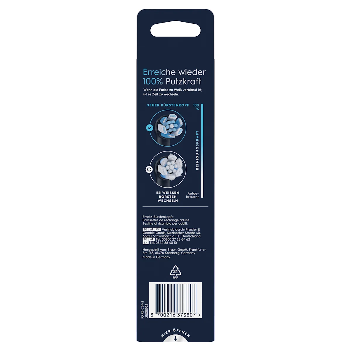 iO3 Bundle: Oral-B iO Series 3 Matt Black mit 2 Ultimative Reinigung Aufsteckbürsten