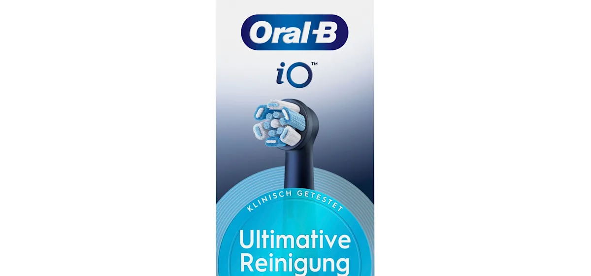 Oral-B iO Aufsteckbürsten, 6er-Packung, mit dem Hinweis "Ultimative Reinigung" auf der Verpackung.