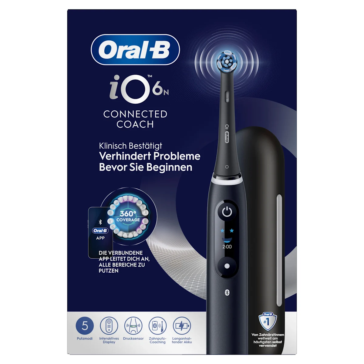 Oral-B iO Series 6 Black Lava mit Zahnseide Sticks