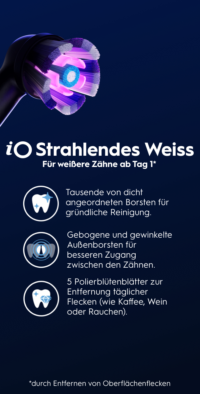 Willkommen in der Welt der Oral-B iO-Aufsteckbürsten
