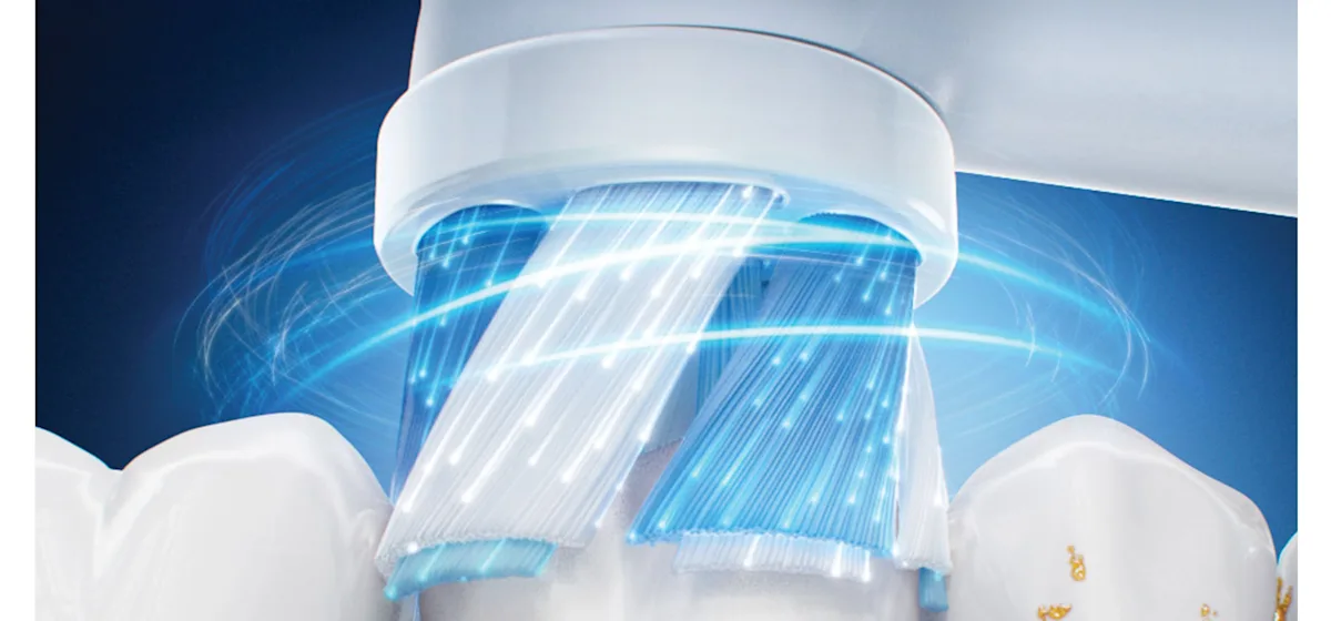 Oral-B iO Ultimative Reinigung, Original Aufsteckbürsten für elektrische Oral-B iO Zahnbürsten, 'Borsten-in-Borsten' Bündel, Weiß, 2 Stück