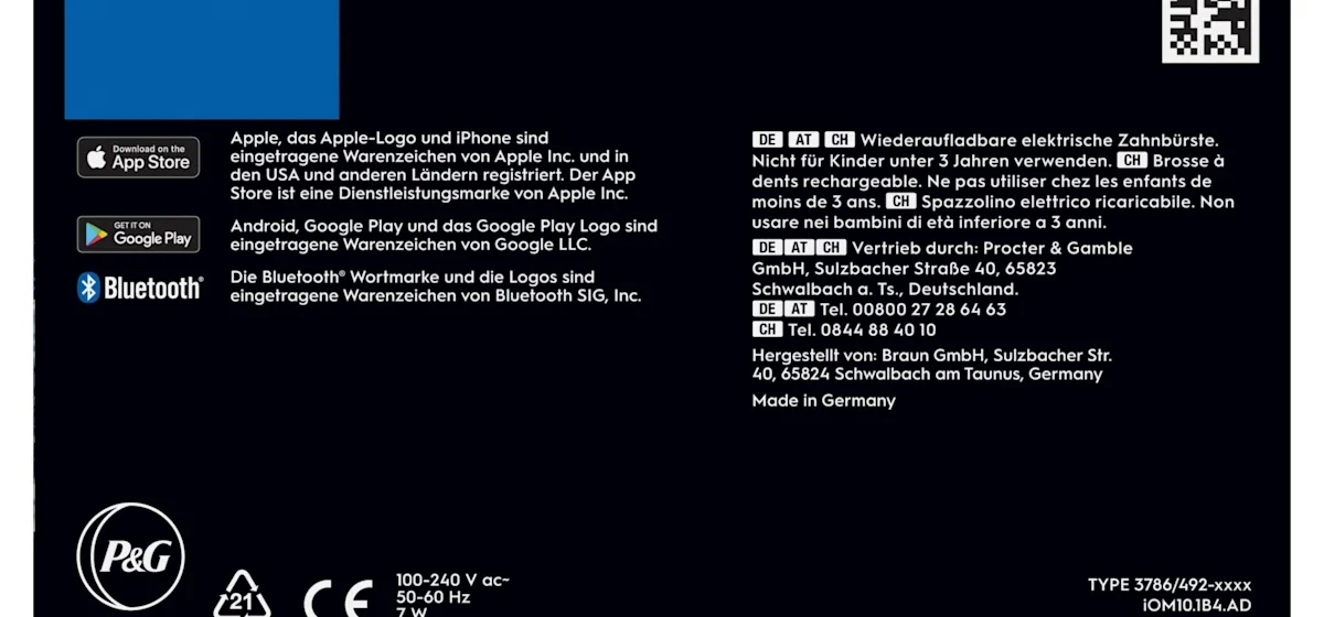 Oral-B iO 10 Ultimate Zahnbürste, mit Verpackung und Zubehör, hervorgehoben als Oral-B's beste Zahnbürste.