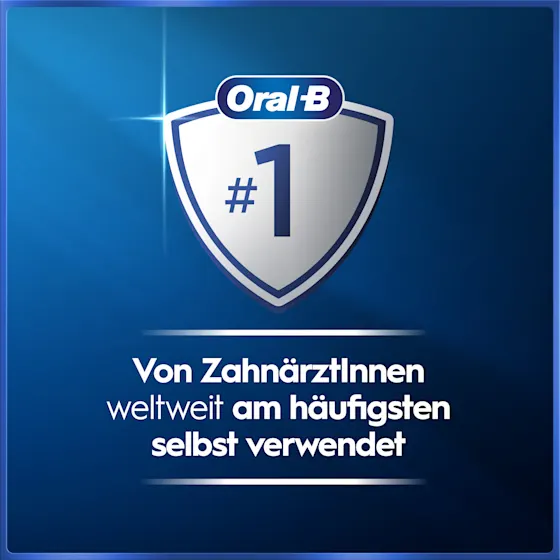 Oral-B iO5 Zahnbürste in Schwarz, zusammen mit Verpackung, Reiseetui und Ladefunktion; mit dem Hinweis Made in Germany.