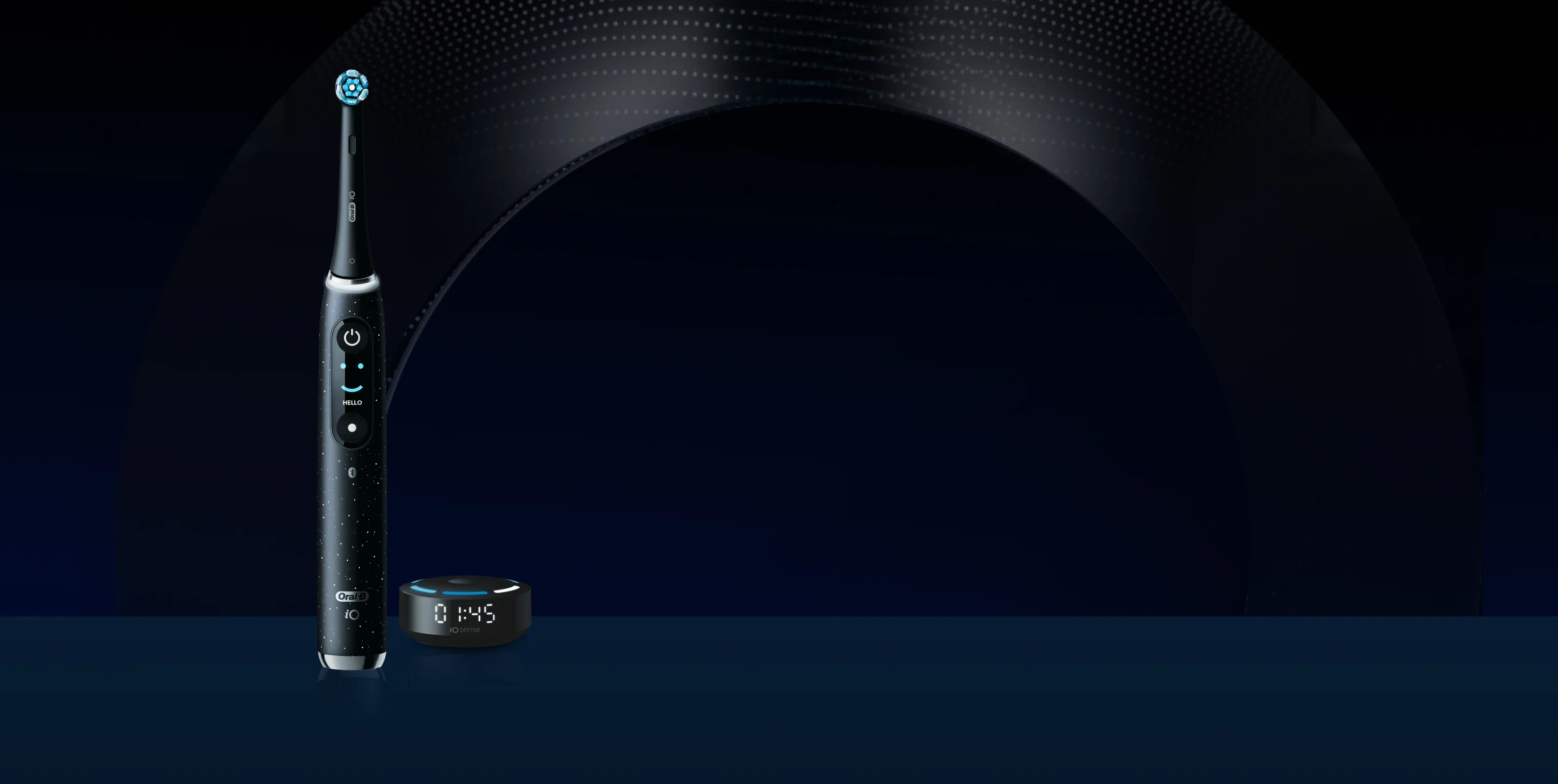 Willkommen bei der iO10-Reinigung – lade die Oral-B App herunter oder scrolle nach unten, um loszulegen.