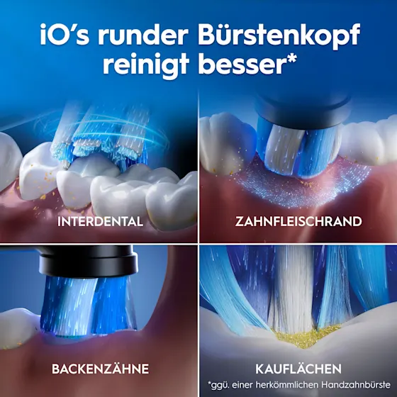 Oral-B iO Series 10 Plus Edition Elektrische Zahnbürste/Electric Toothbrush, inkl. 3 Aufsteckbürsten, 7 Putzmodi für Zahnpflege, Lade-Reise-Etui, Designed by Braun, Cosmic Black