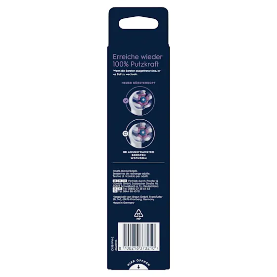 Oral-B iO Aufsteckbürsten, 2er-Packung, für strahlendes Weiss, wie auf der Verpackung abgebildet.