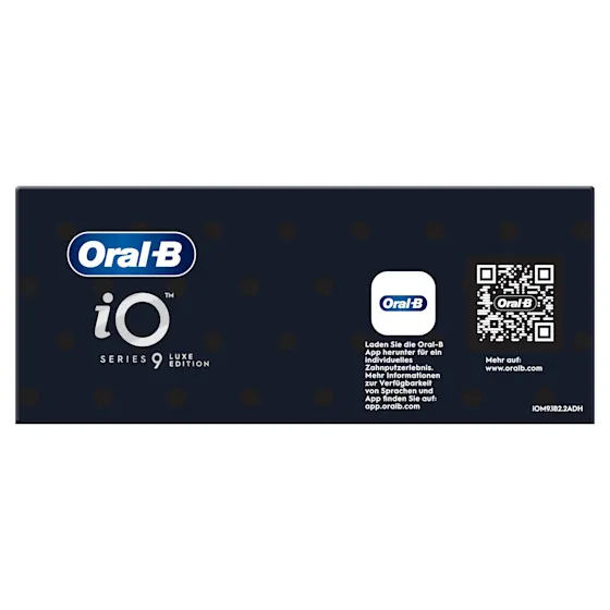 Oral-B iO Series 9 Duopack Elektrische Zahnbürste, Lade-Reiseetui, Black Onyx/Rose Quartz