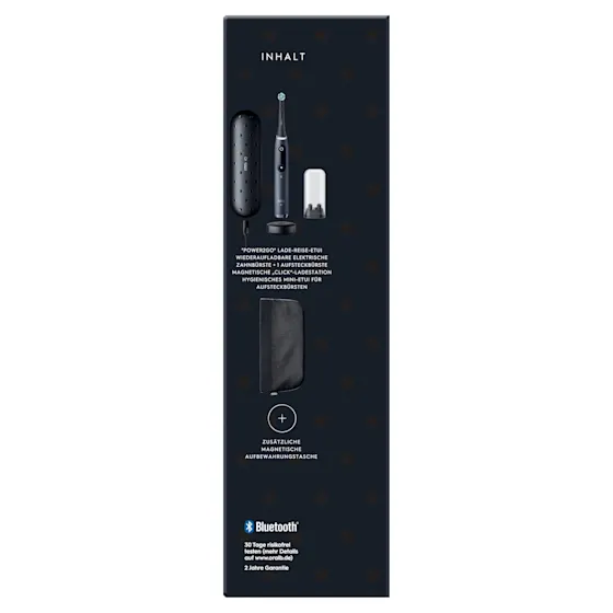 Oral-B iO Series 9 Duopack Elektrische Zahnbürste, Lade-Reiseetui, Black Onyx/Rose Quartz