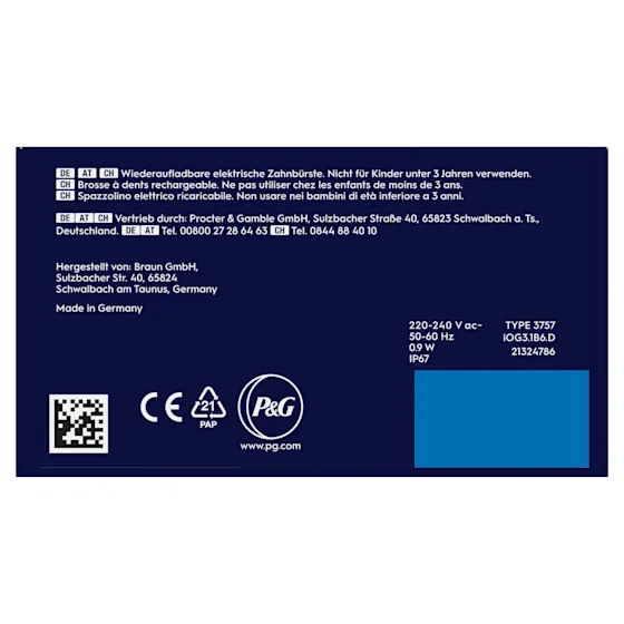 iO3 Bundle: Oral-B iO Series 3 Matt Black mit 2 Ultimative Reinigung Aufsteckbürsten