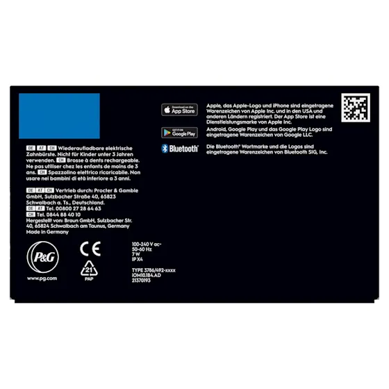 Oral-B iO 10 Ultimate Zahnbürste, mit Verpackung, Lade-Reise-Etui und dem Hinweis Oral-B's beste Zahnbürste.