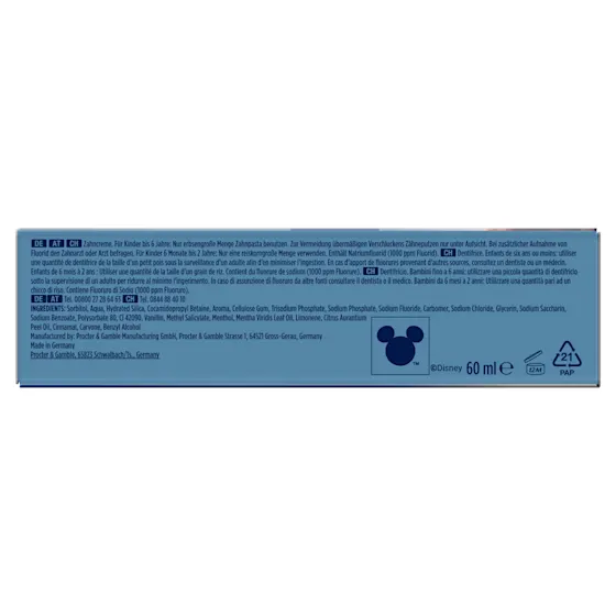 Oral-B Kids Fluorid Zahnpasta, mit 24 Stunden Kariesschutz und Disney Der König der Löwen Motiven.