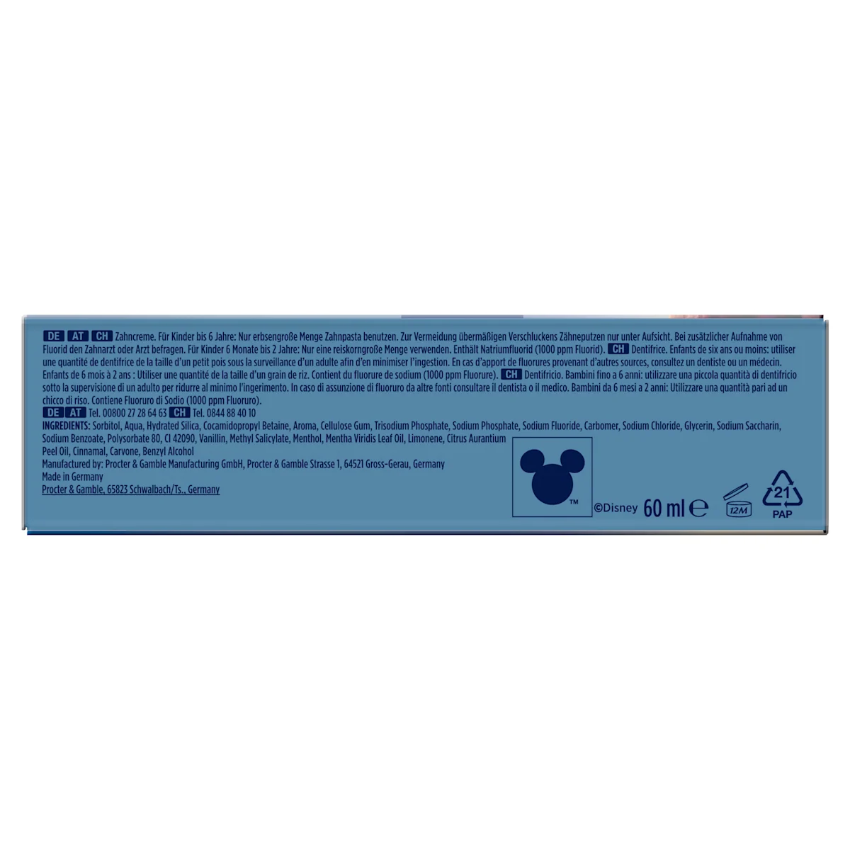 Oral-B Kids Fluorid Zahnpasta, mit 24 Stunden Kariesschutz und Disney Der König der Löwen Motiven.