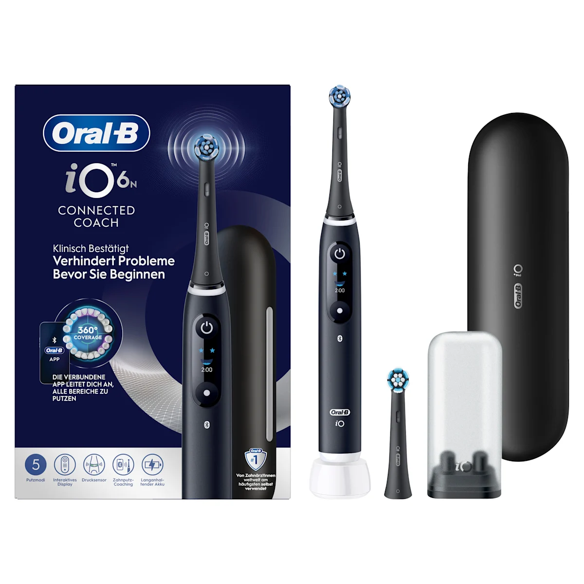 Oral-B iO Series 6 Black Lava mit Zahnseide Sticks