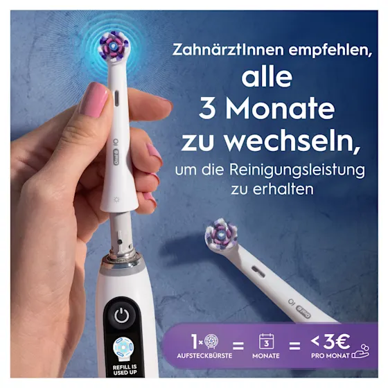Oral-B iO Aufsteckbürsten, 2er-Packung, für strahlendes Weiss, wie auf der Verpackung abgebildet.
