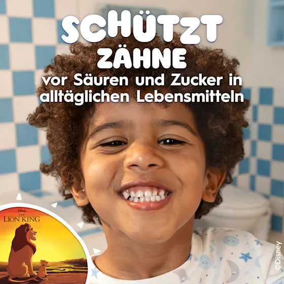 Oral-B Kids Fluorid Zahnpasta, mit 24 Stunden Kariesschutz und Disney Der König der Löwen Motiven.