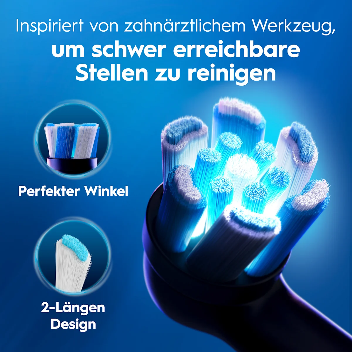 iO3 Bundle: Oral-B iO Series 3 Matt Black mit 2 Ultimative Reinigung Aufsteckbürsten
