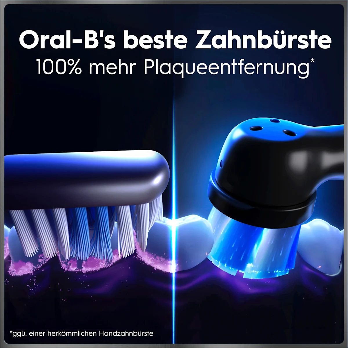 Oral-B iO 10 Ultimate Zahnbürste, mit Verpackung, Lade-Reise-Etui und dem Hinweis Oral-B's beste Zahnbürste.