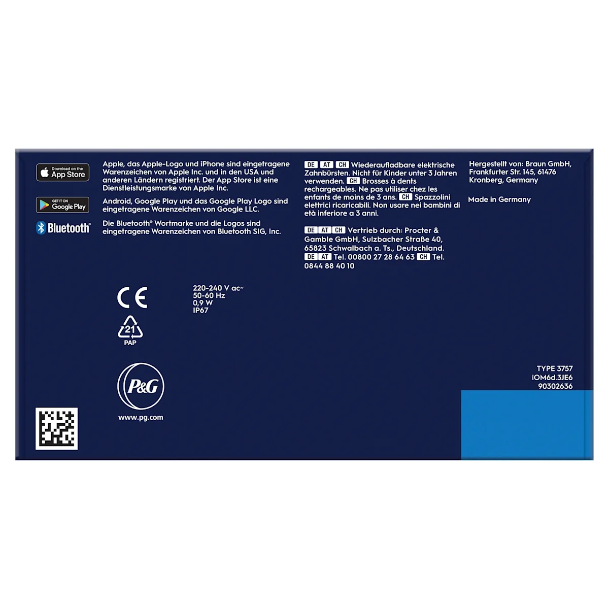 Oral-B iO 6 Zahnbürsten-Duo mit interaktivem Display für angeleitetes Putzen und dem Hinweis "Made in Germany".
