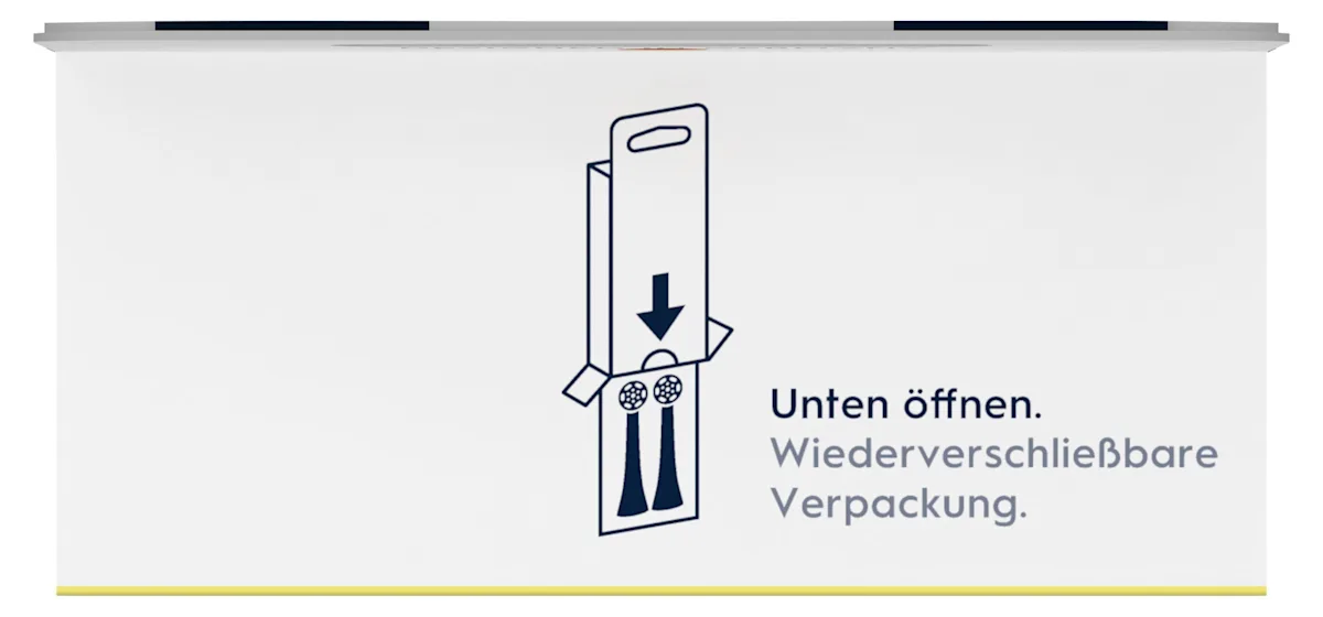 Oral-B iO Aufsteckbürsten, 6er-Packung, mit dem Hinweis "Ultimative Reinigung" auf der Verpackung.