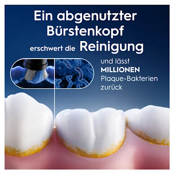 Oral-B iO Aufsteckbürsten, 6er-Packung, mit dem Hinweis "Ultimative Reinigung" auf der Verpackung.