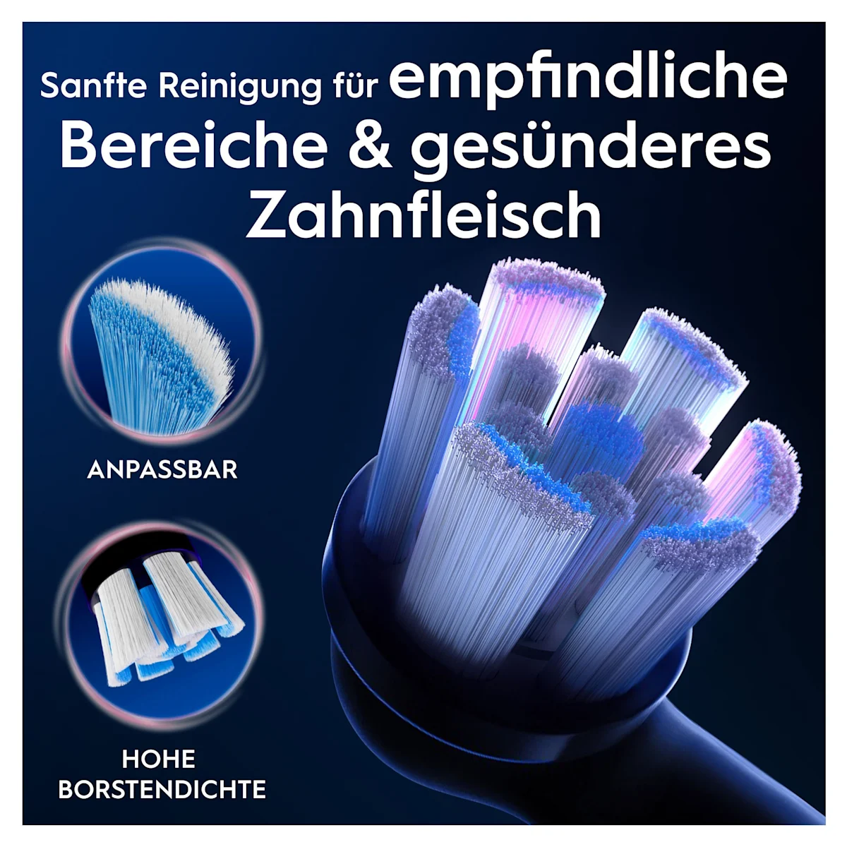 Oral-B iO Aufsteckbürsten, 8 Stück, Verpackung mit dem Hinweis "24 Monate sanfte Reinigung".