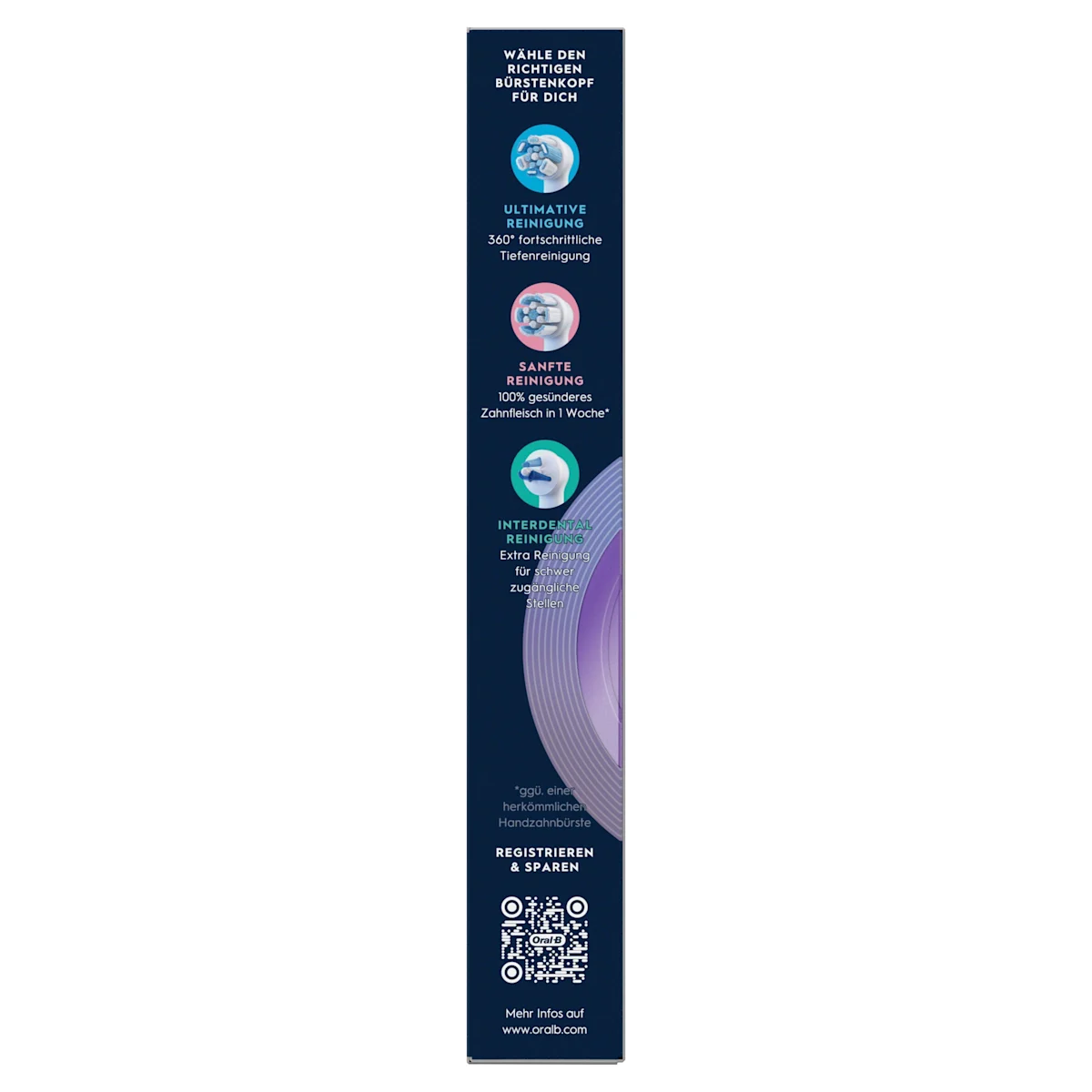 Oral-B iO Aufsteckbürsten, 2er-Packung, für strahlendes Weiss, wie auf der Verpackung abgebildet.