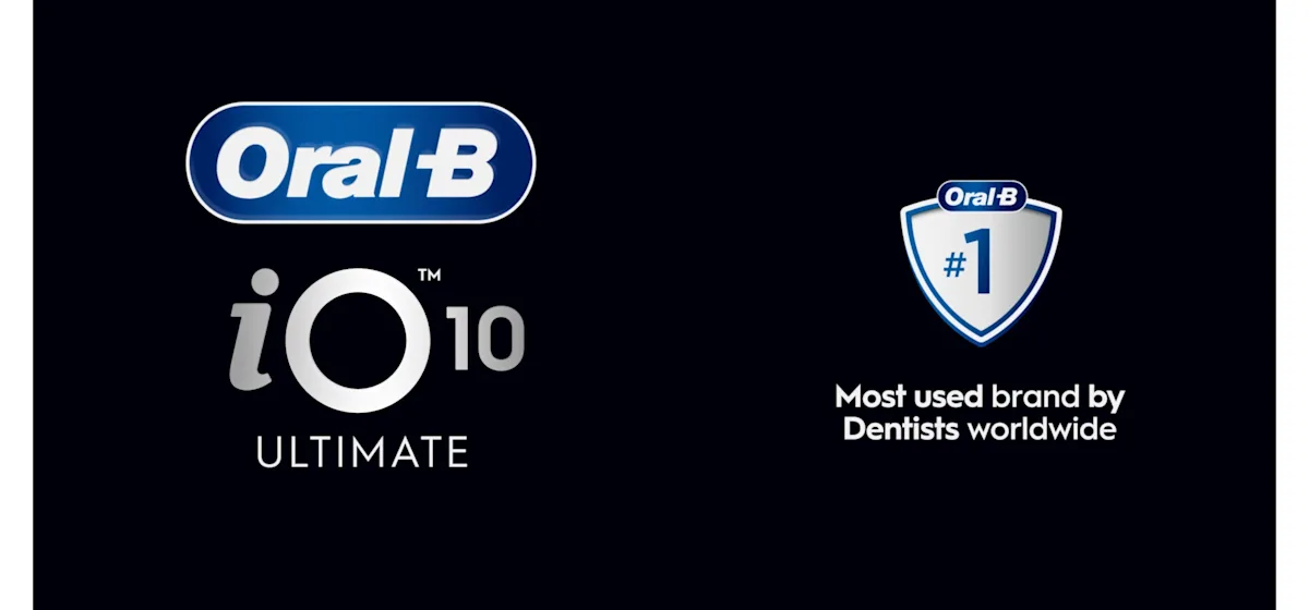 Oral-B iO 10 Ultimate Zahnbürste, mit Verpackung und Zubehör, hervorgehoben als Oral-B's beste Zahnbürste.