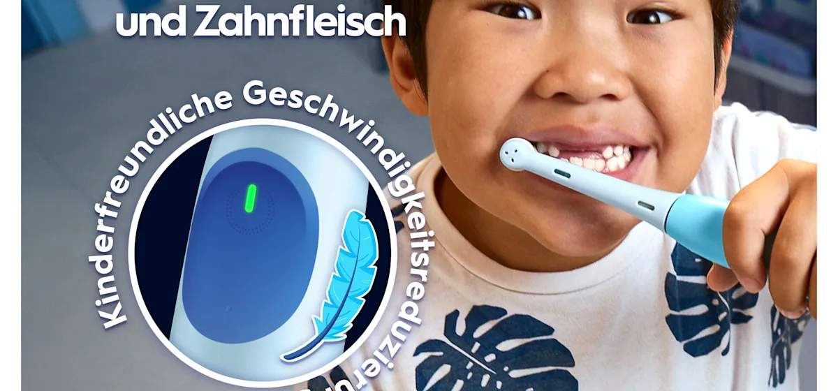 Oral-B iO Kids elektrische Zahnbürste mit Disney Stitch-Motiv, geeignet für Kinder ab 6 Jahren, inklusive Reiseetui.;