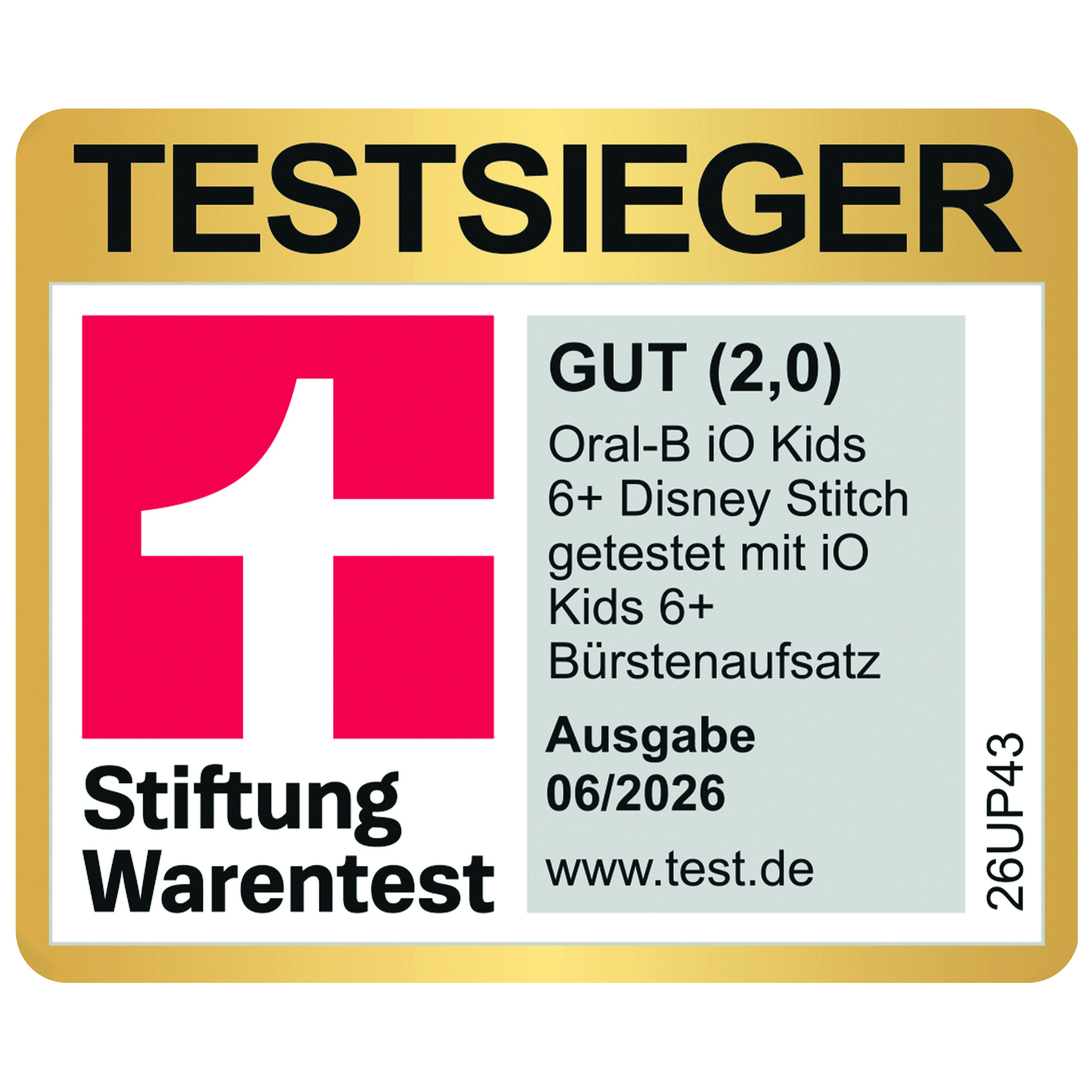 Oral-B iO Kids elektrische Zahnbürste mit Disney Stitch-Motiv, geeignet für Kinder ab 6 Jahren, inklusive Reiseetui.;