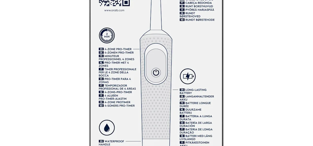 Oral-B Pro Kids Frozen Elektrische Zahnbürste inkl. 1 Aufsteckbürste, 4x Frozen Sticker, 2 Modi mit kinderfreundlichem Sensitiv Plus Modus, für Kinder ab 3 Jahren