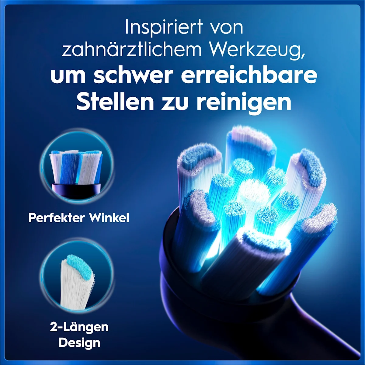Oral-B iO5 Zahnbürste e mit Verpackung, die 5 Putzmodi für eine personalisierte Reinigung hervorhebt.