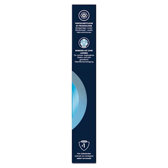 Oral-B iO Aufsteckbürsten, Verpackung mit dem Hinweis "Ultimative Reinigung" und 2 Bürsten.